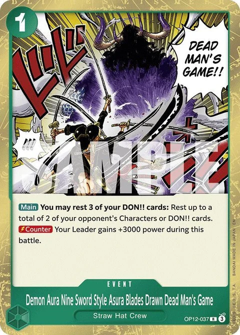 Demon Aura Nine Sword Style Asura Blades Drawn Dead Man's Game (OP12-037)