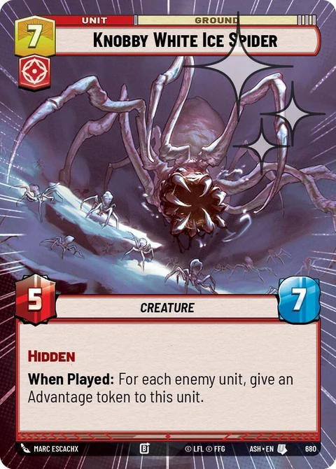 Knobby White Ice Spider (680) - Hyperspace Foil