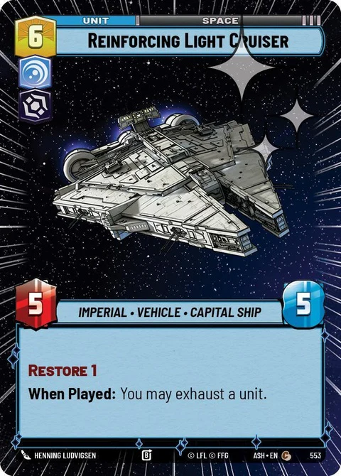 Reinforcing Light Cruiser (553) - Hyperspace Foil