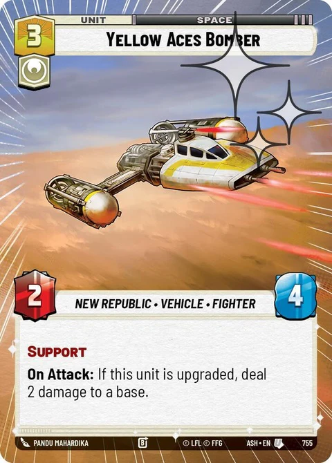 Yellow Aces Bomber (755) - Hyperspace Foil